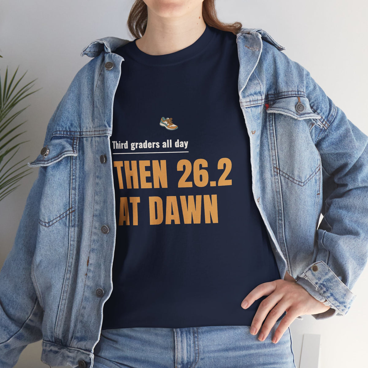 Marathon Runner T‑Shirt, "Third graders all day THEN 26.2 AT DAWN" Running Tee