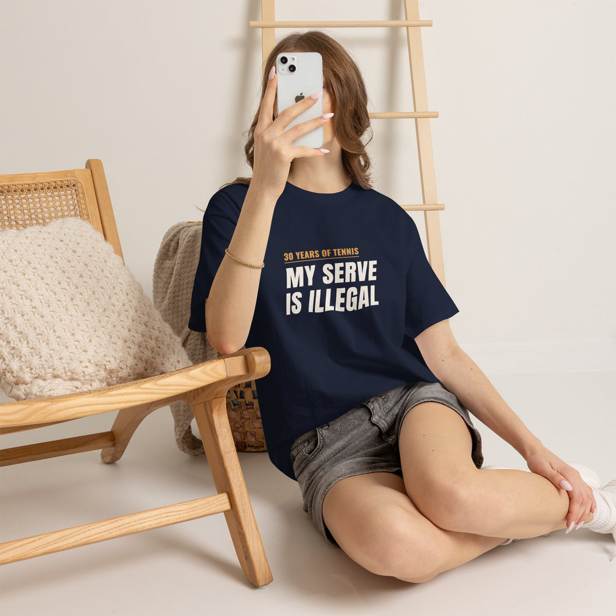 Funny Pickleball Tennis Player Shirt, "My Serve Is Illegal" Tee