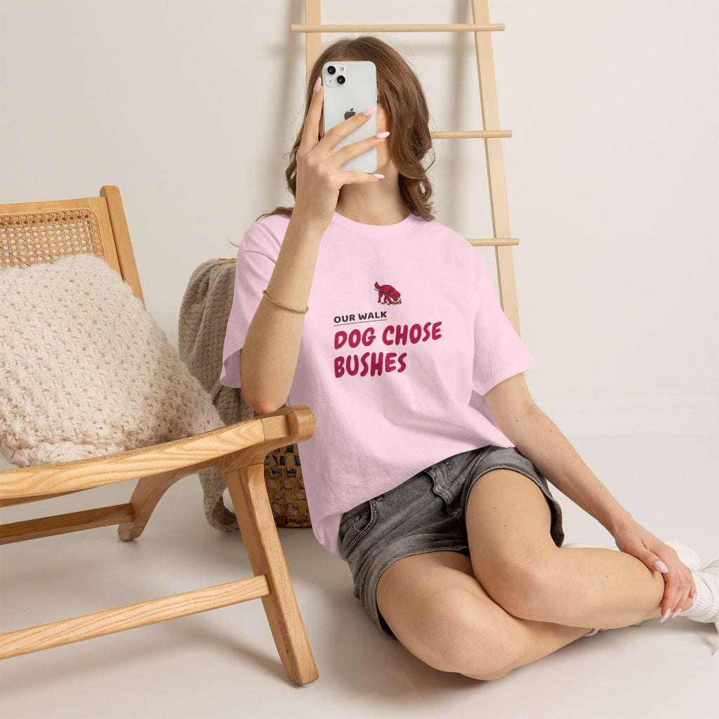 Dog Walk Shirt for Weekend Photo-Walk Dog Owners "Our Walk Dog Chose Bushes"