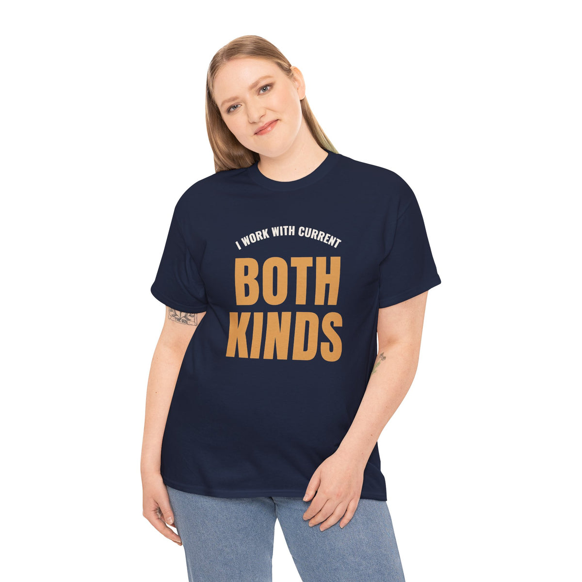 Electrician Bass Fishing Shirt for Weekend Anglers, "Both Kinds of Current"