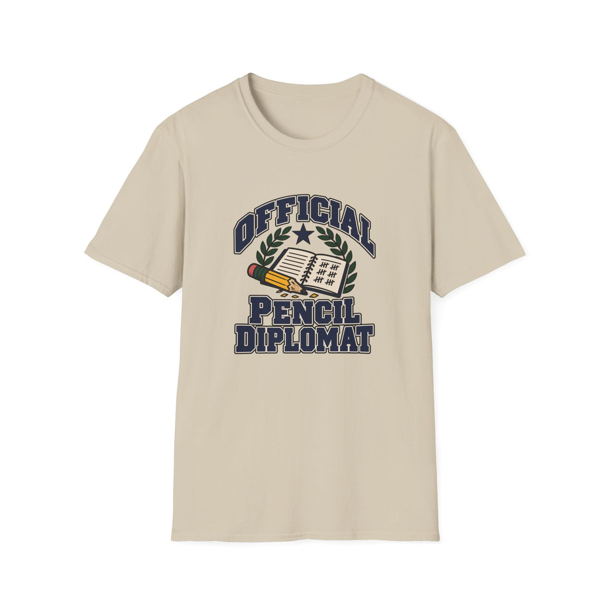 Teacher Pencil Shirt, “Official Pencil Diplomat” Tee for Teachers