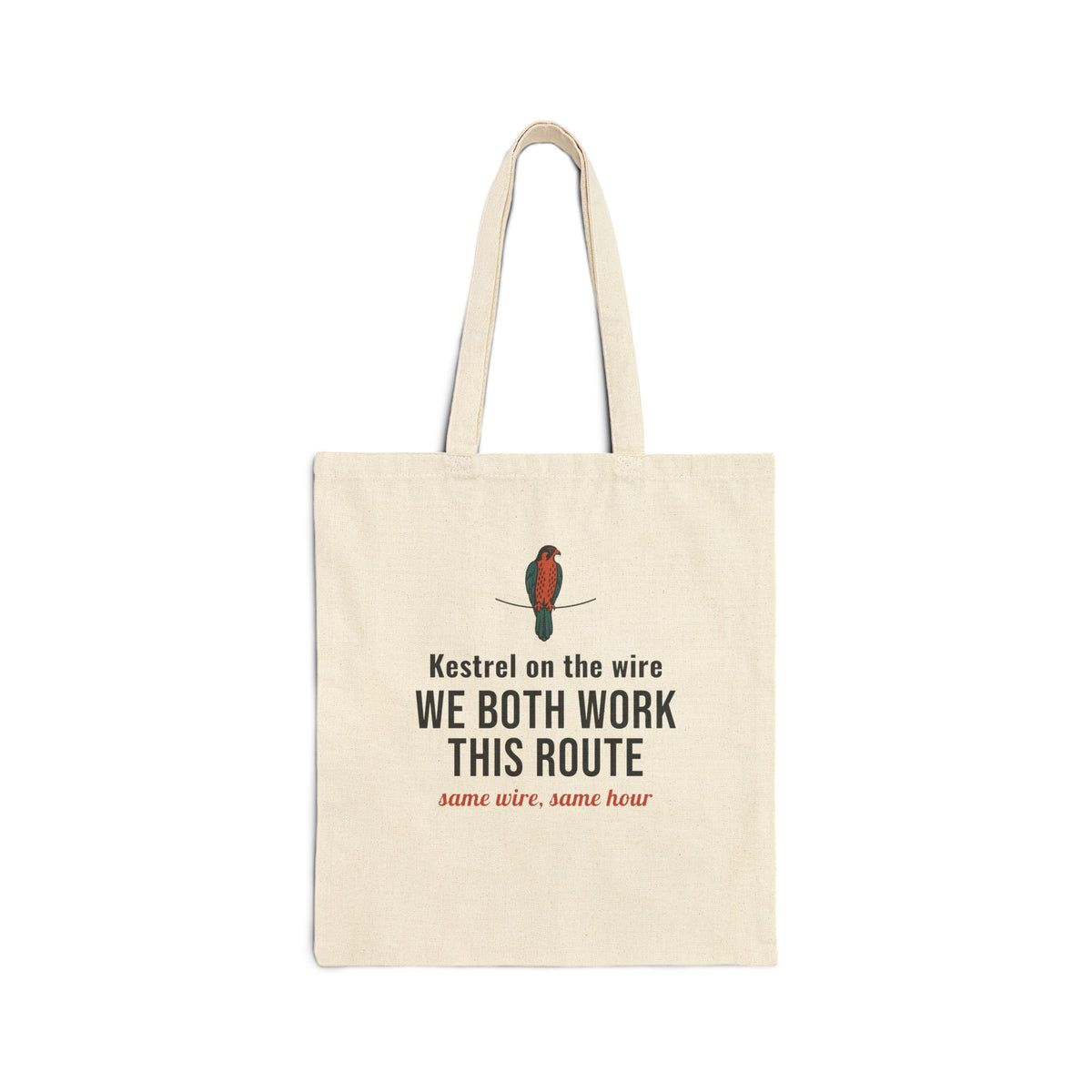 Rural Mail Carrier Tote Bag, "We Both Work This Route" Kestrel Gift