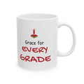 Christian Teacher Christmas Mug for Teachers, "Grace for Every Grade"