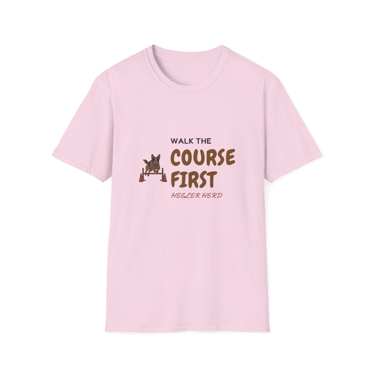 Blue Heeler Agility Shirt for Blue Heeler Agility Families, “Walk the Course First”