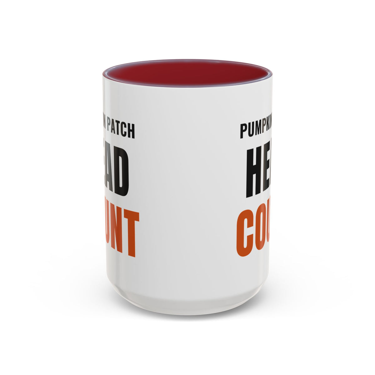 Pumpkin Patch Head Count Coffee Mug | color:Maroon