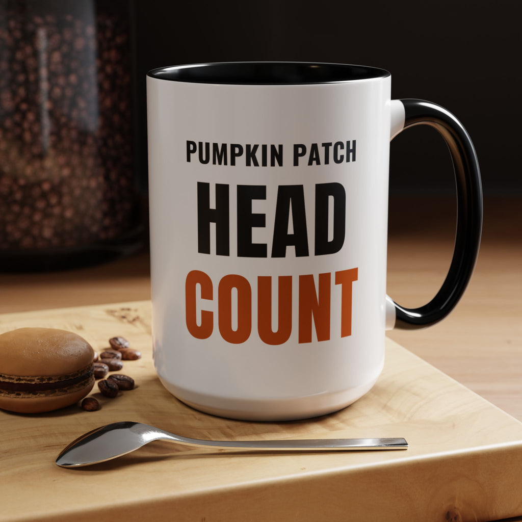 Pumpkin Patch Head Count Coffee Mug | color:Black