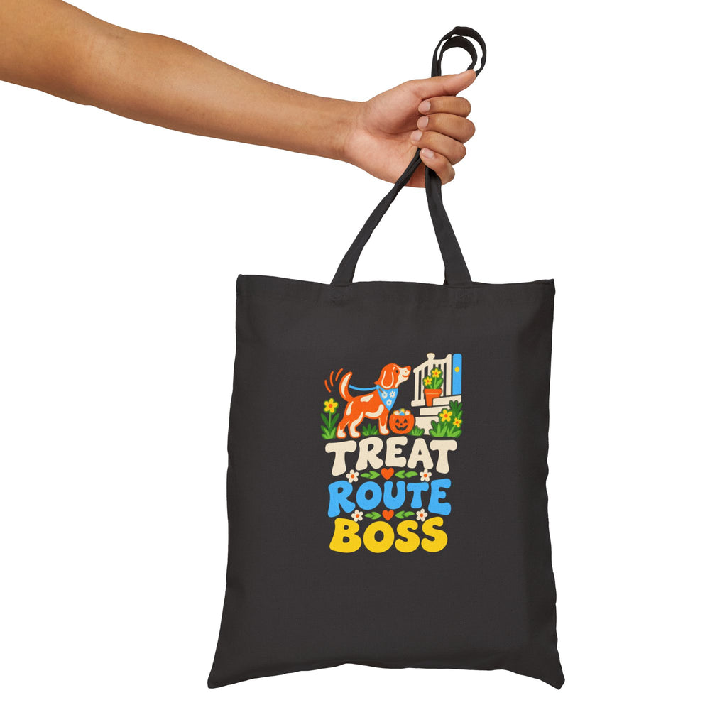 Dog Halloween Tote “Treat Route Boss” for Dog-Owning Families