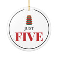 Church Potluck Christmas Ornament for a Generous Baker, "JUST FIVE"