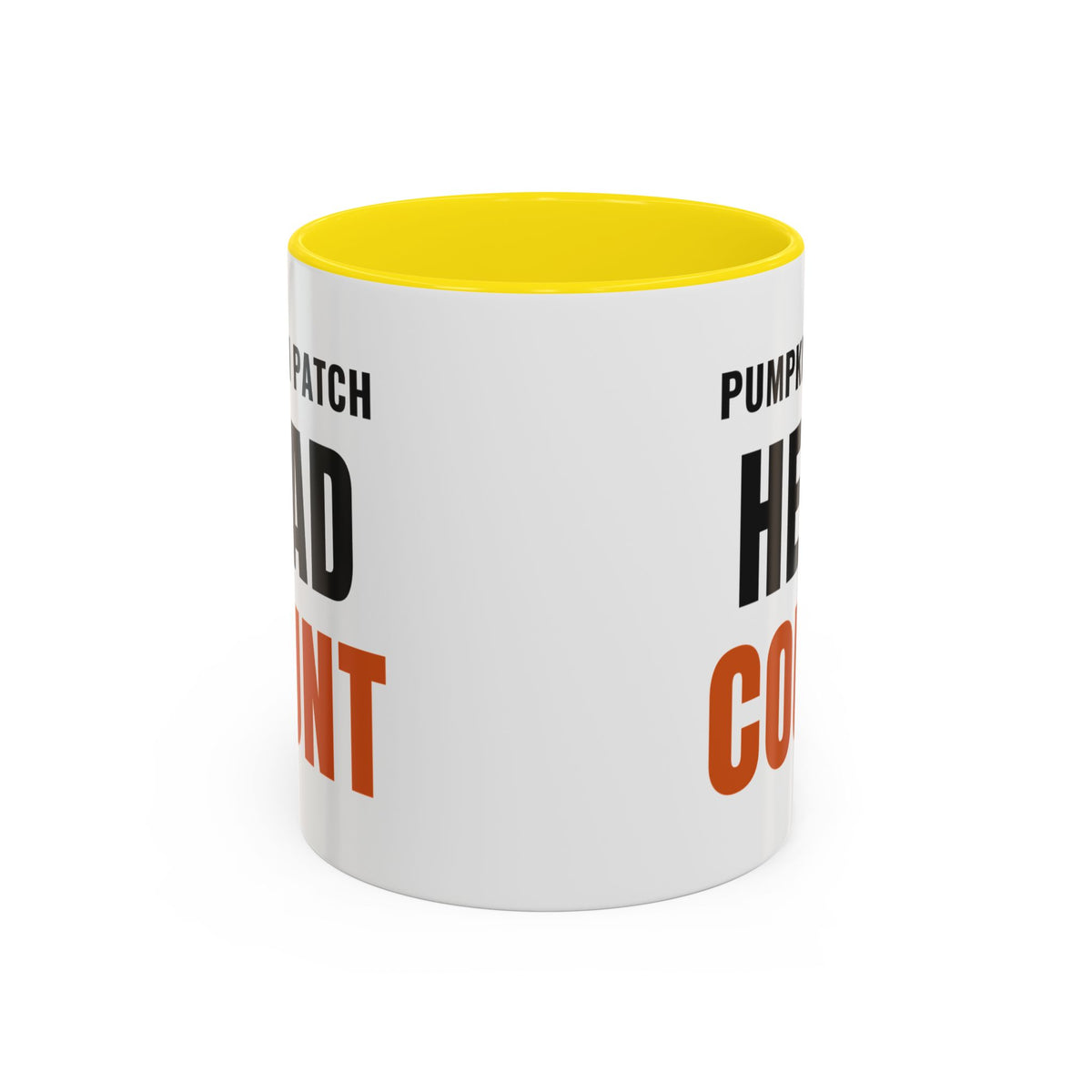Pumpkin Patch Head Count Coffee Mug | color:Yellow