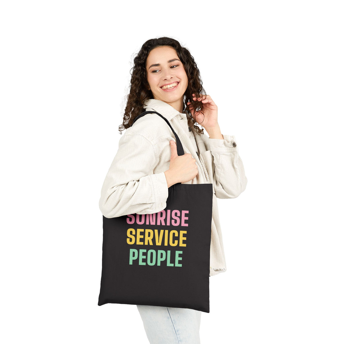 Easter Tote Bag “Sunrise Service People” for Christians Attending Sunrise Services