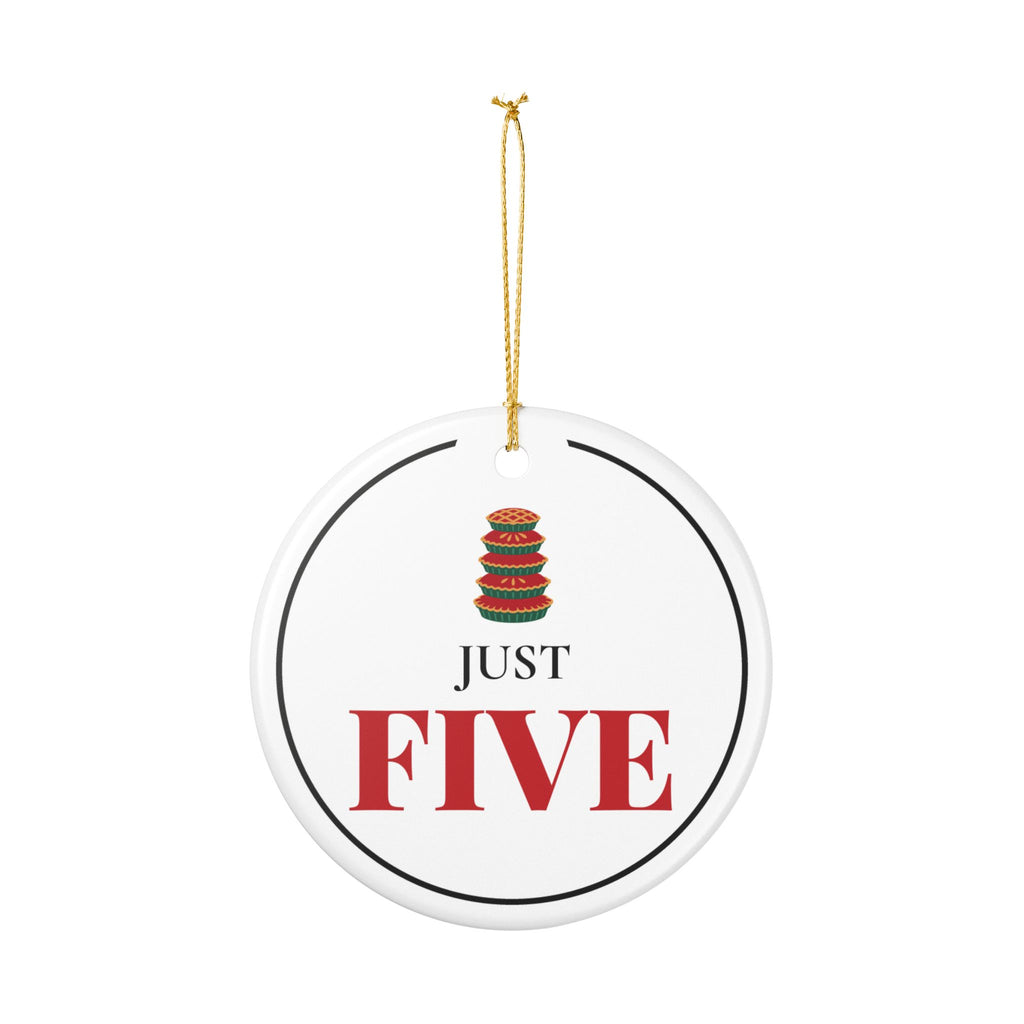 Church Potluck Christmas Ornament for a Generous Baker, "JUST FIVE"