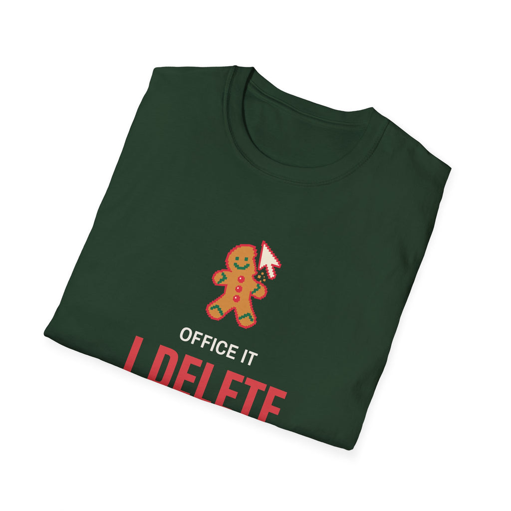 Tech Support Christmas Shirt for Tech Workers, “I Delete Cookies”