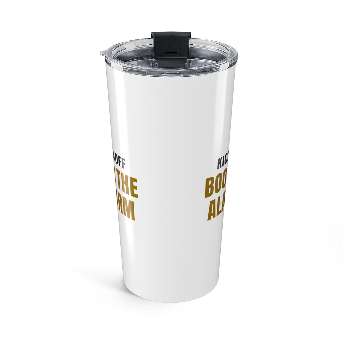 Football Parent Tumbler "Kickoff Boo The Alarm" for Youth Football Parents