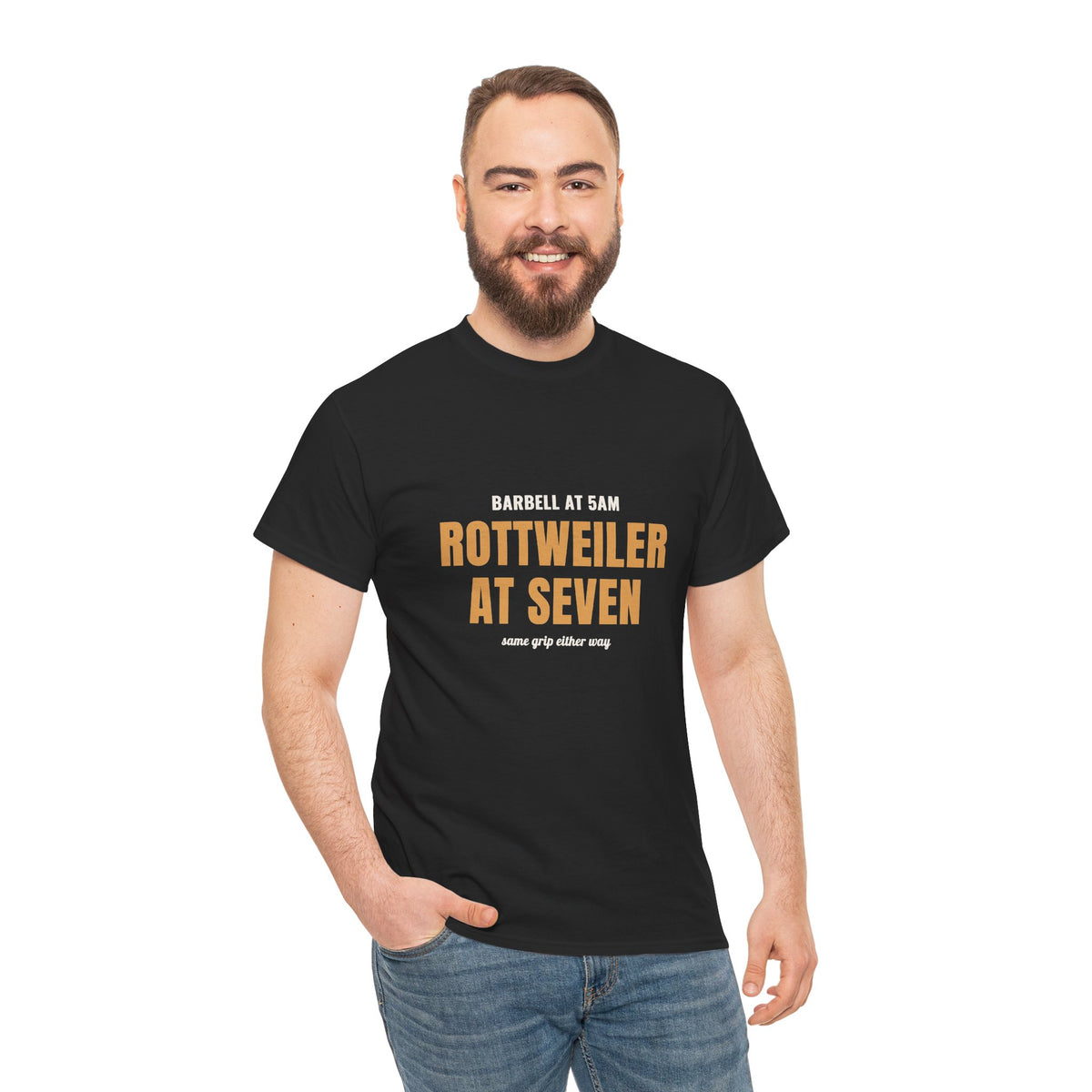 Vet Tech CrossFit Shirt, "Rottweiler at Seven" Tee for Dog Lovers