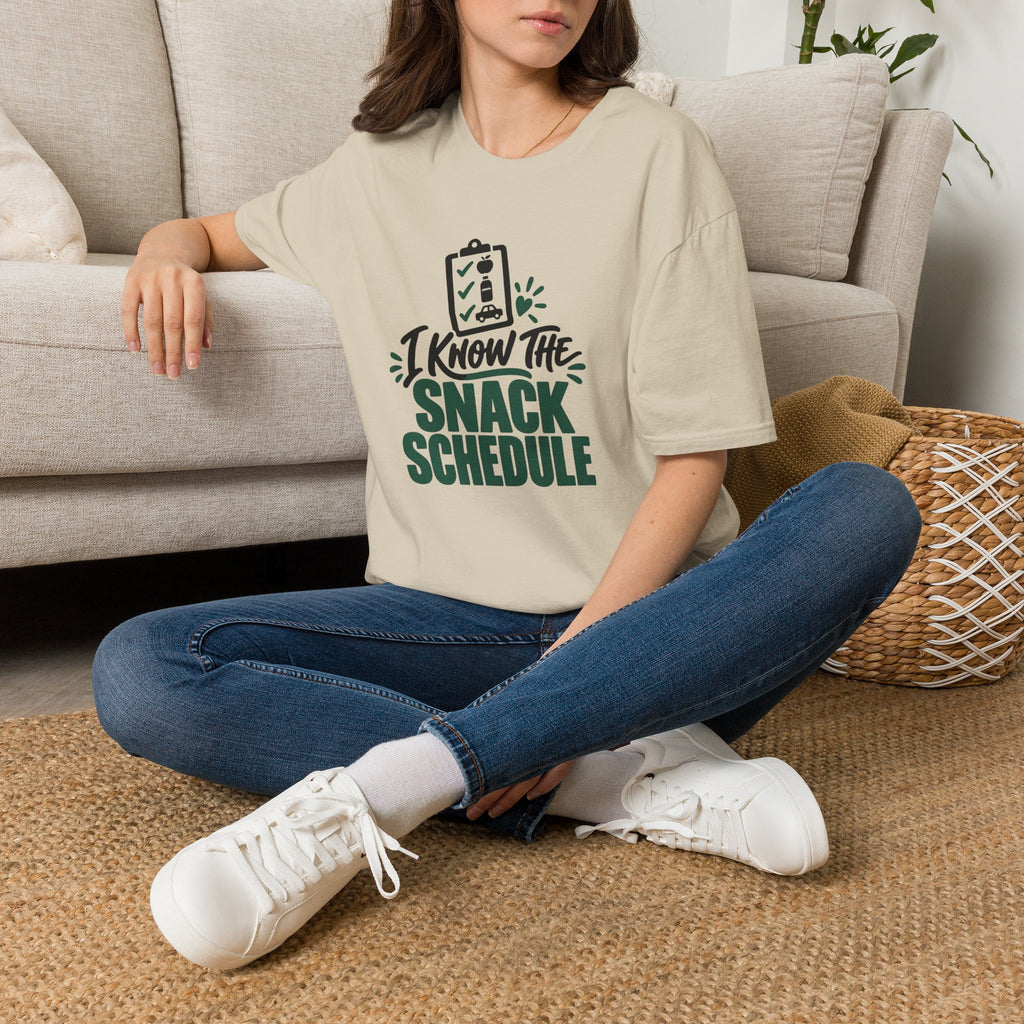 Football Mom Shirt for Youth Game-Day Moms, “I Know the Snack Schedule”