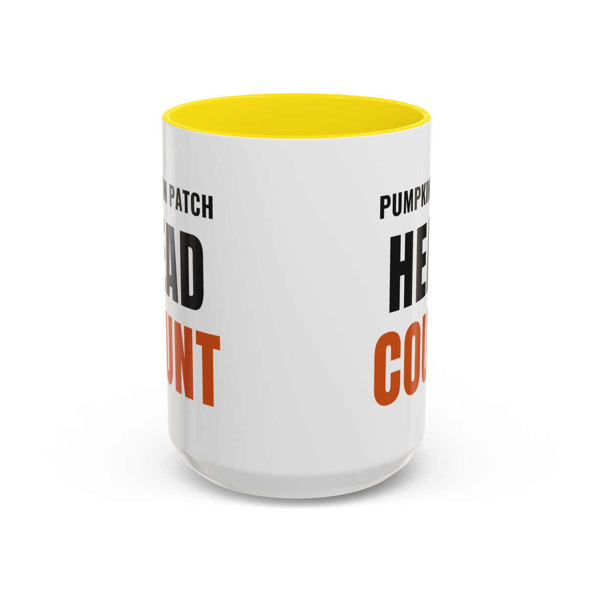 Pumpkin Patch Head Count Coffee Mug | color:Yellow