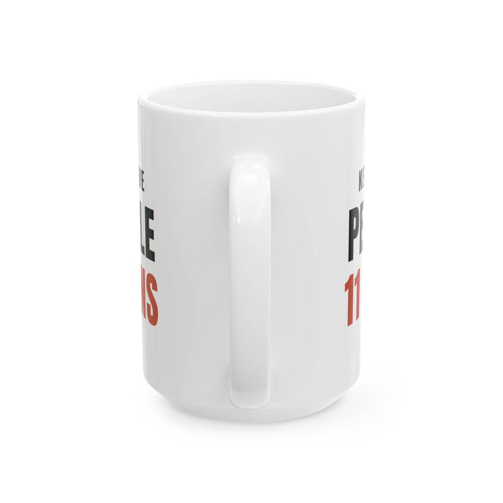 911 Dispatcher Chicken Mug, "Kept Alive People 11 Hens" Coffee Mug