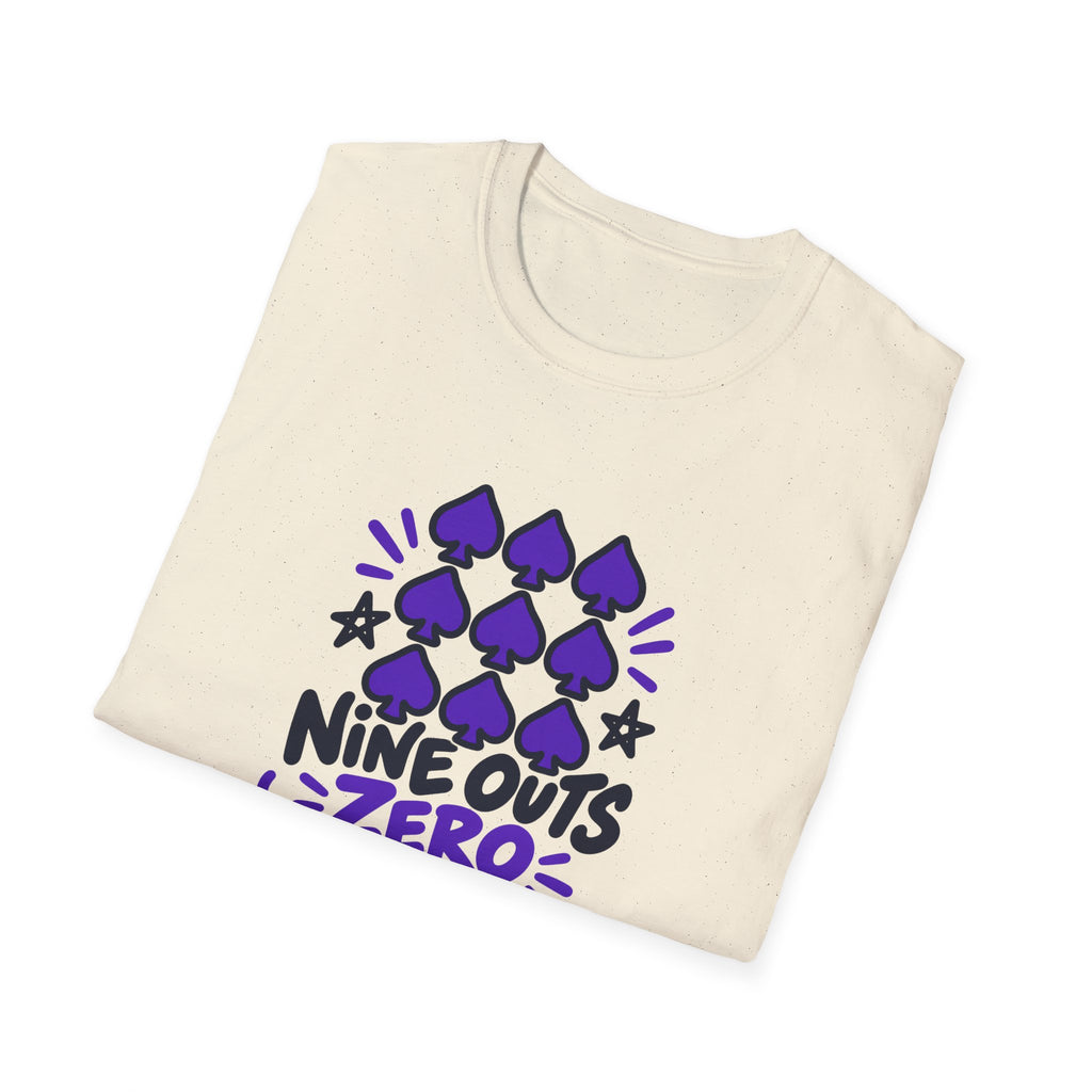 Funny Poker Player Shirt for Poker Players, "Nine Outs / Zero / Help"