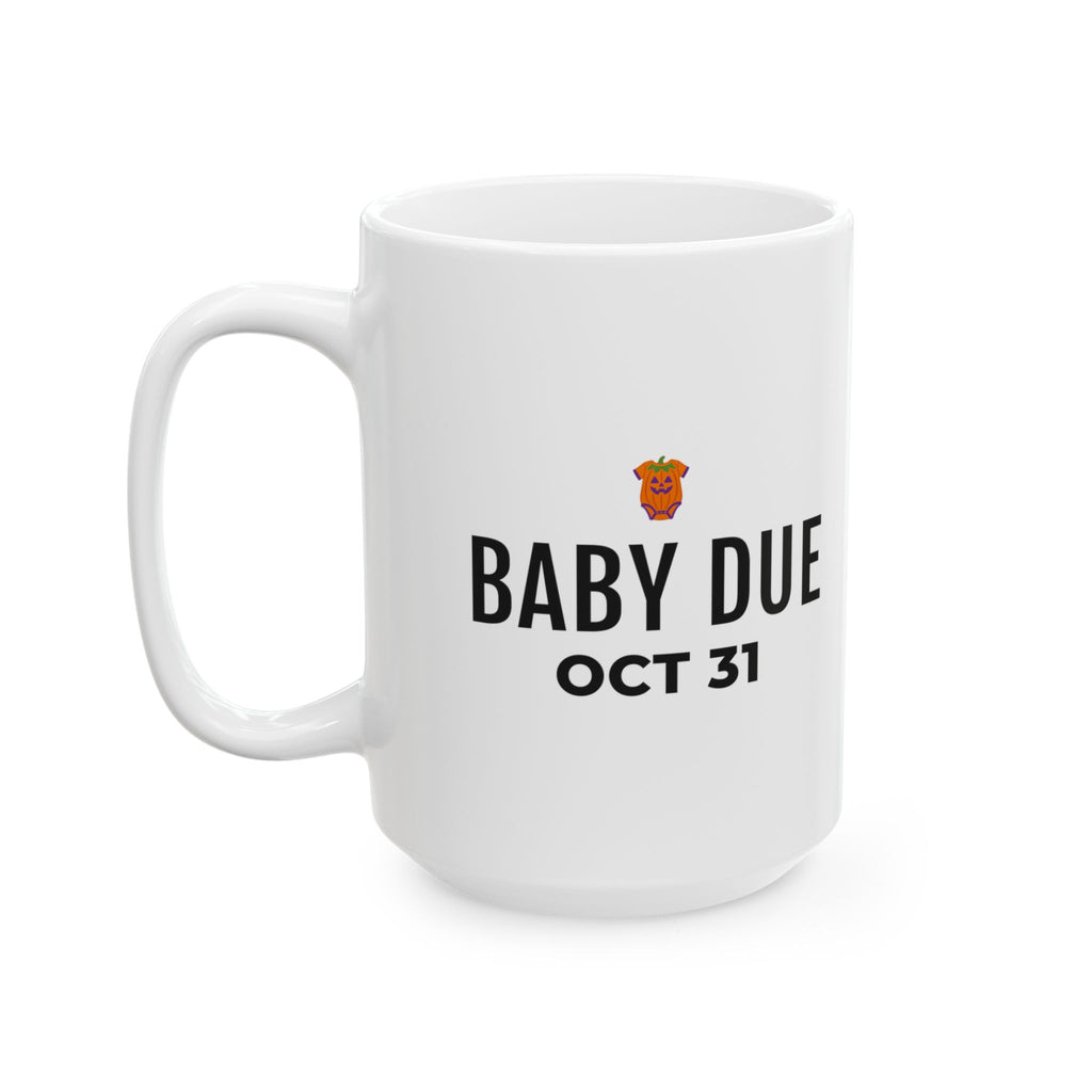 Pregnancy Announcement Tumbler Mug for Expecting Parents Halloween Reveal