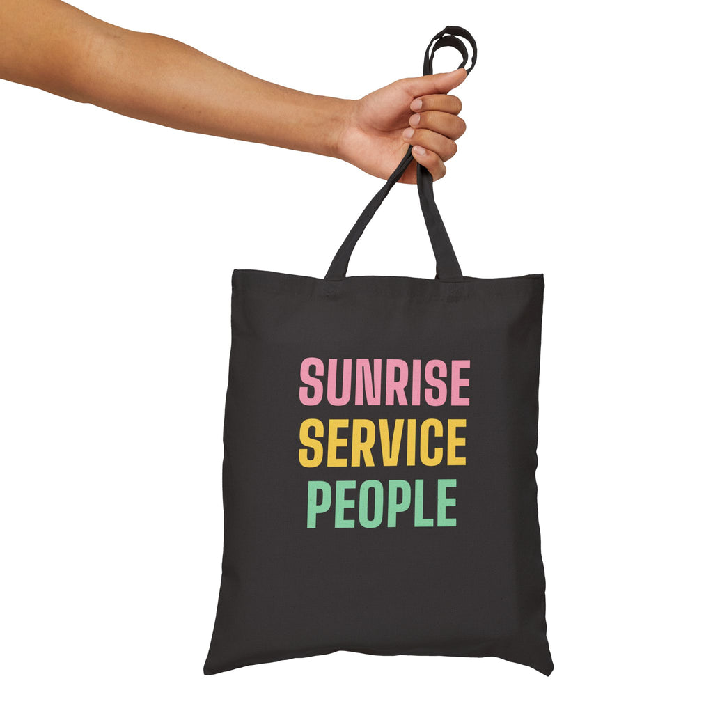 Easter Tote Bag “Sunrise Service People” for Christians Attending Sunrise Services