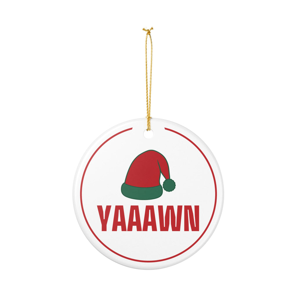 Boys Christmas Ornament for Boys and Teens With Deadpan Humor, "YAAAWN"