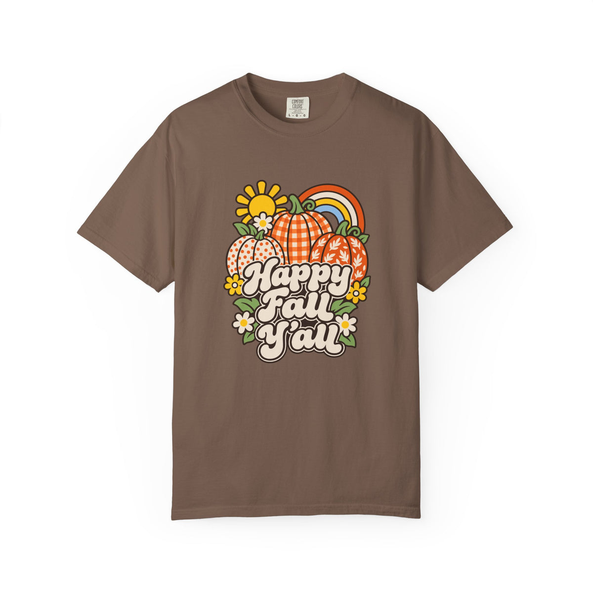 Happy Fall Yall Shirt for Fall Lovers, Patterned Pumpkins