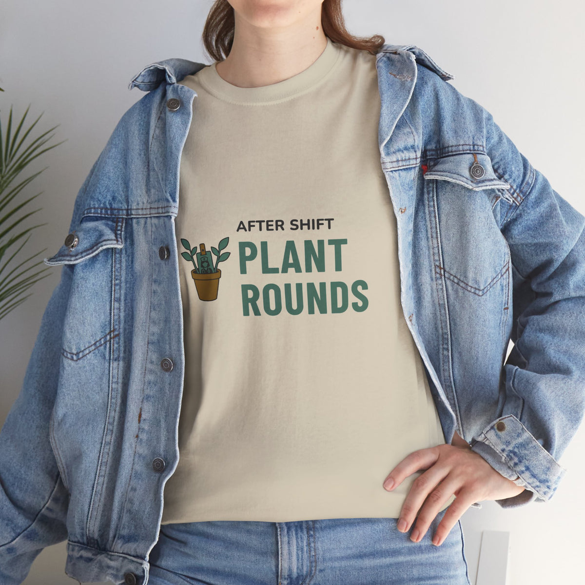 Night Shift Nurse Tee for Nurses With Houseplants "After Shift Plant Rounds"