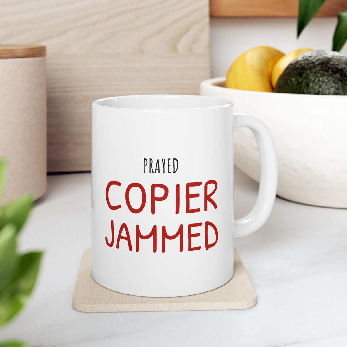 Christian Teacher Mug for Teachers Facing Copier Jams