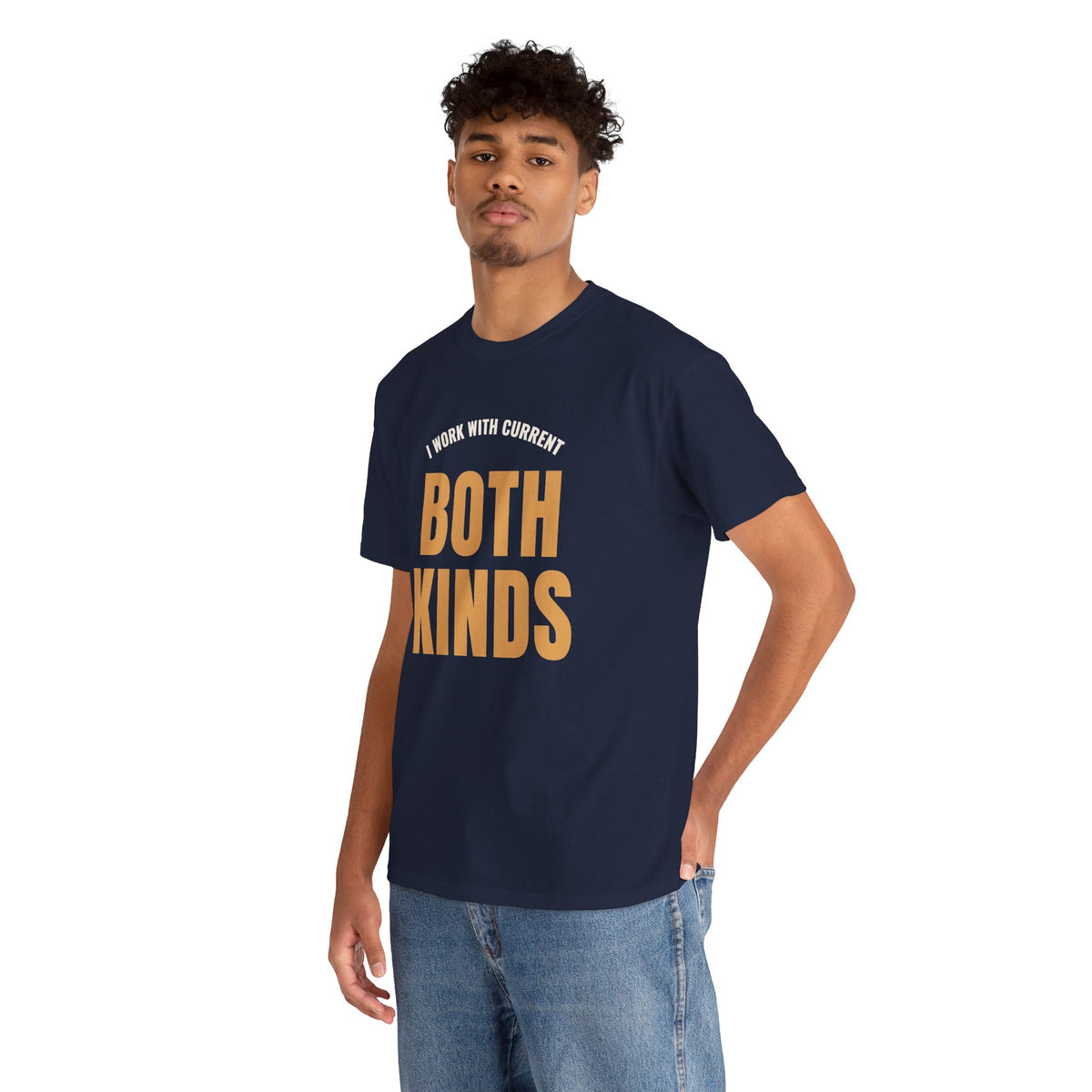 Electrician Bass Fishing Shirt for Weekend Anglers, "Both Kinds of Current"