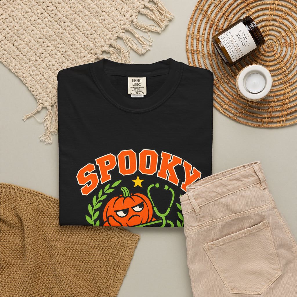 Halloween Nurse Shirt for Nurses Working a Halloween Shift, "Spooky Can Wait"