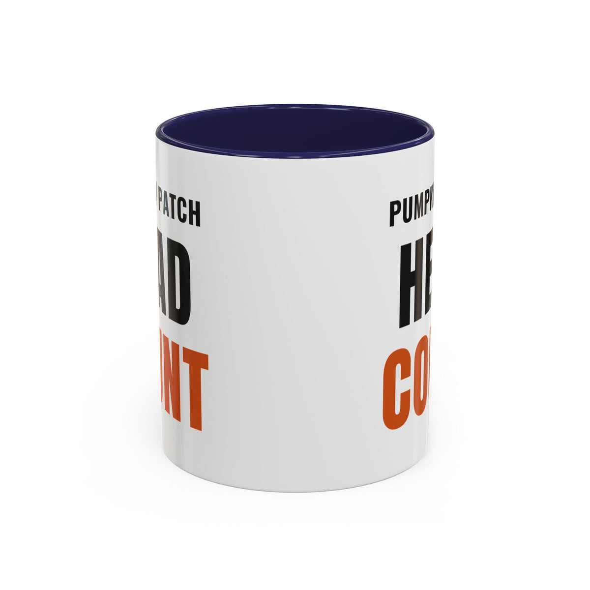 Pumpkin Patch Head Count Coffee Mug | color:Navy