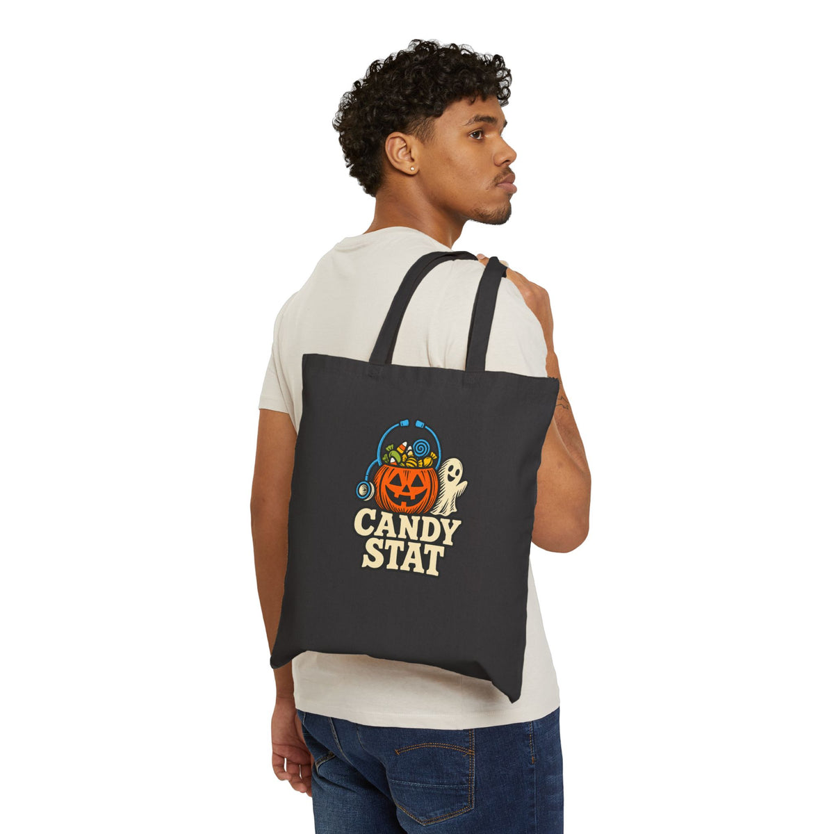 Nurse Halloween Tote "Candy Stat" for Nurses Carrying Shift Essentials