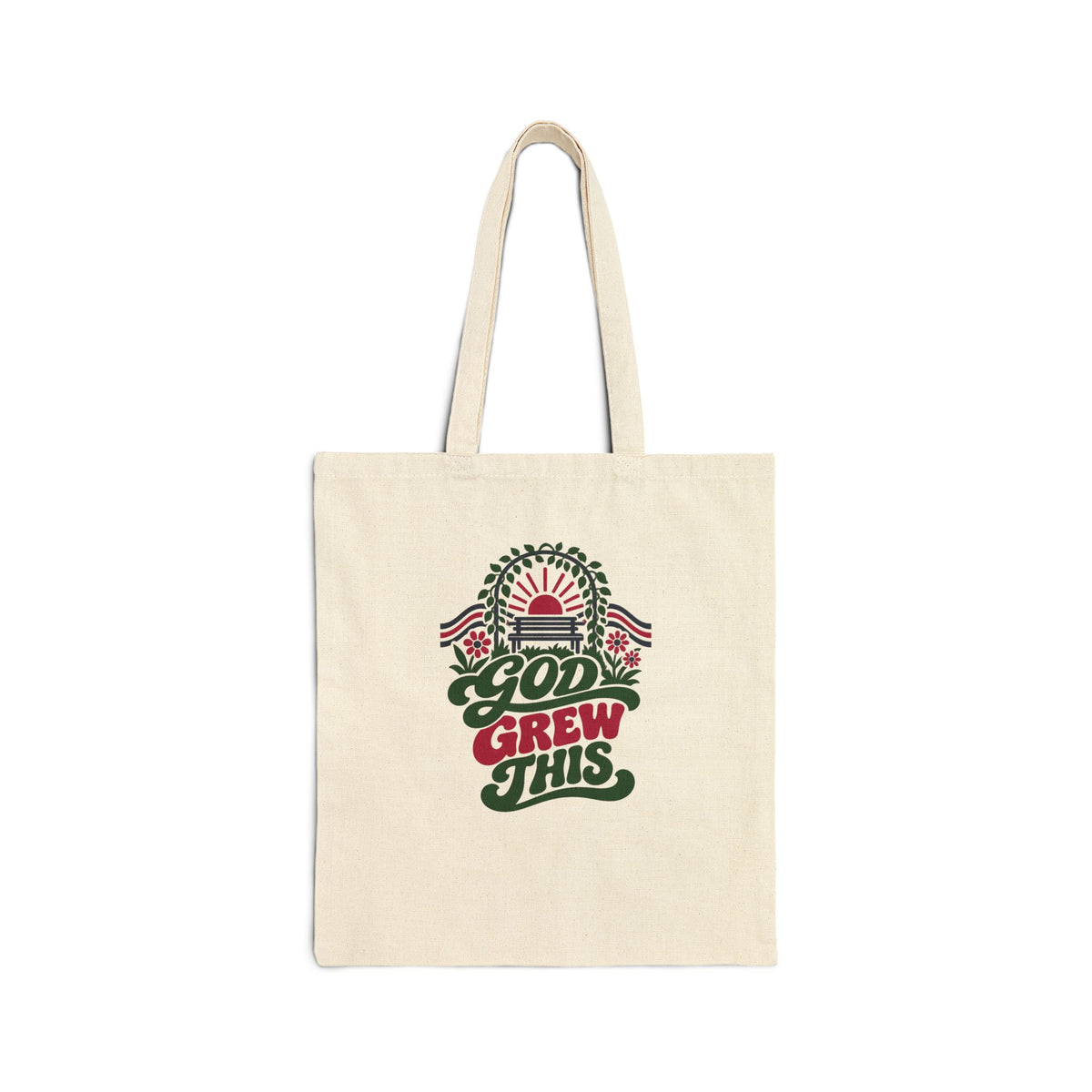 Christian Gardening Tote Bag for Gardeners, “God Grew This”