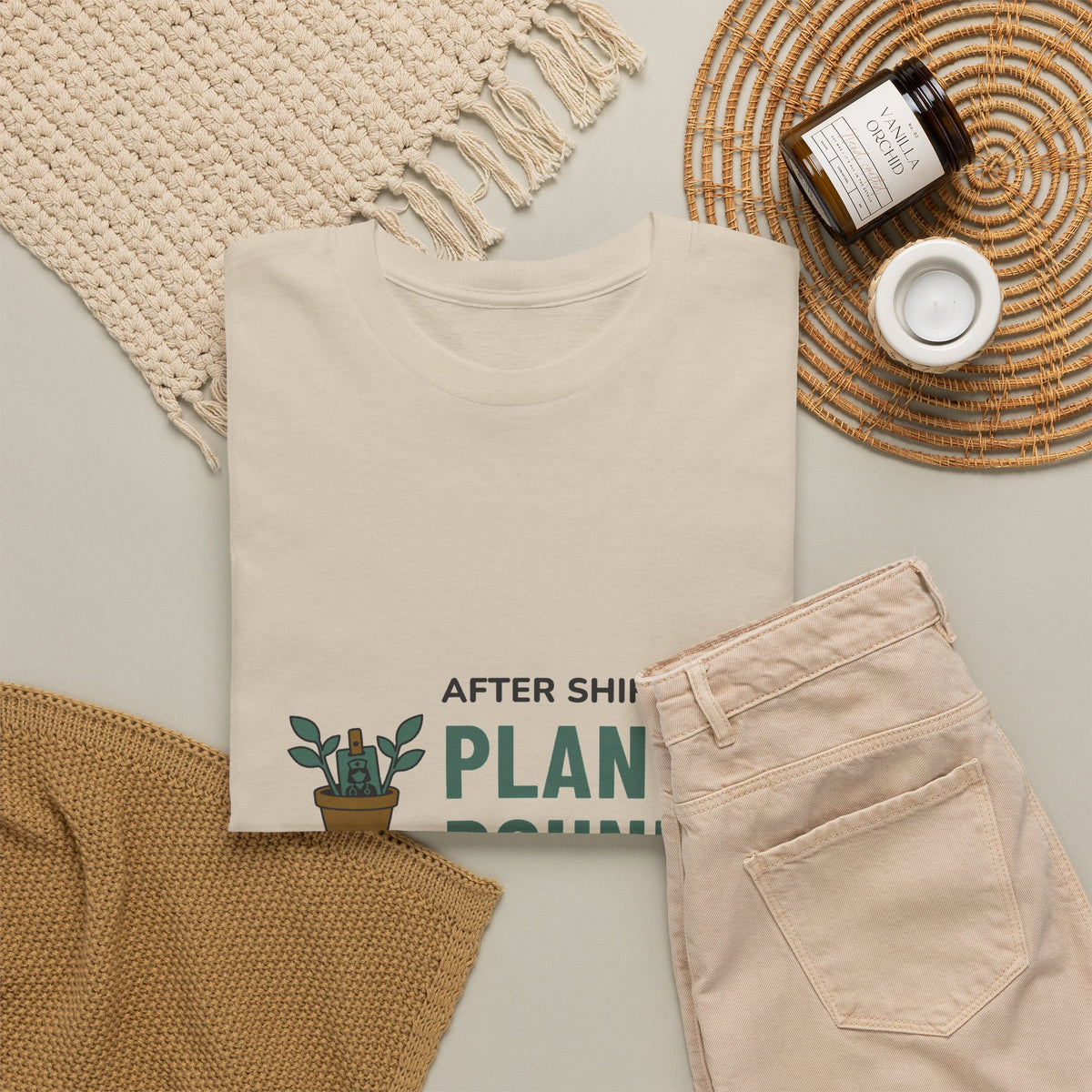 Night Shift Nurse Tee for Nurses With Houseplants "After Shift Plant Rounds"