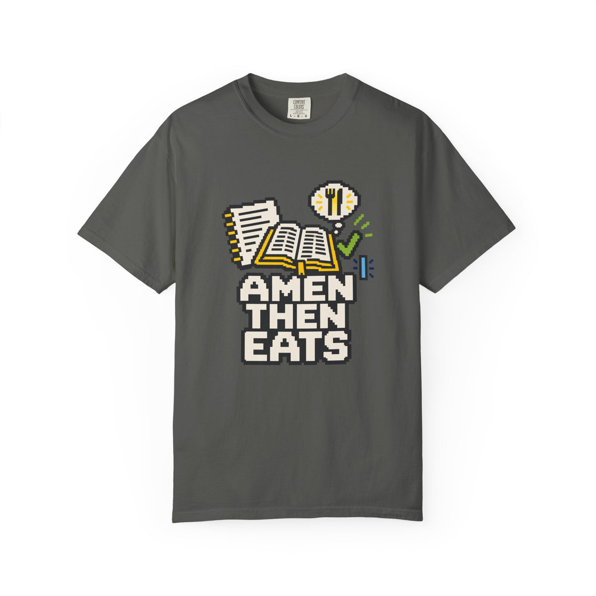 Pastor Appreciation Tee “Amen Then Eats” for Church Members Buying a Pastor Gift