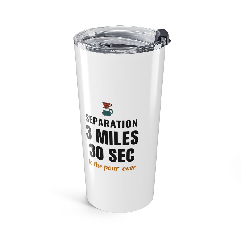 Air Traffic Controller Coffee Tumbler, "3 Miles 30 Sec" Gift for Home Roasters