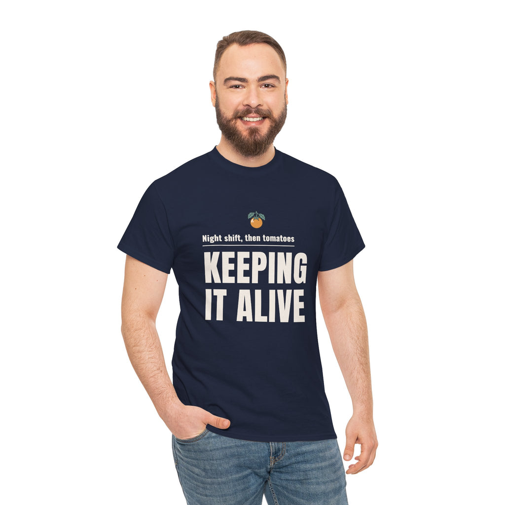 Nurse Gardener T-Shirt, "Keeping It Alive" Tee for Night-Shift Nurses