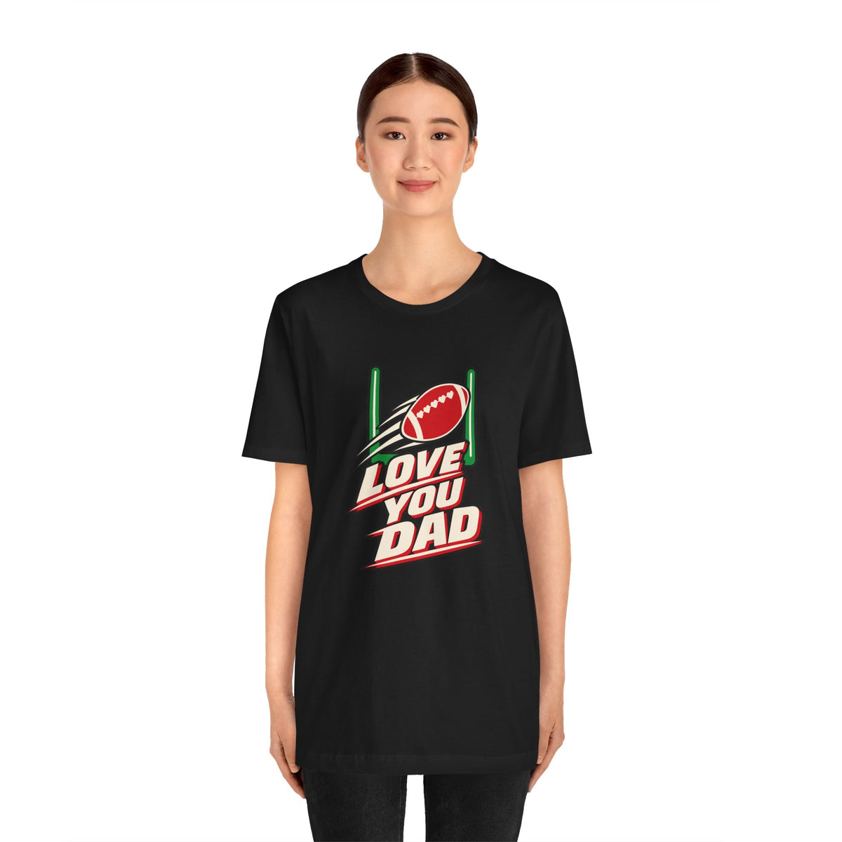 Football Dad Christmas Shirt for Football-Loving Dads, “Love You Dad”