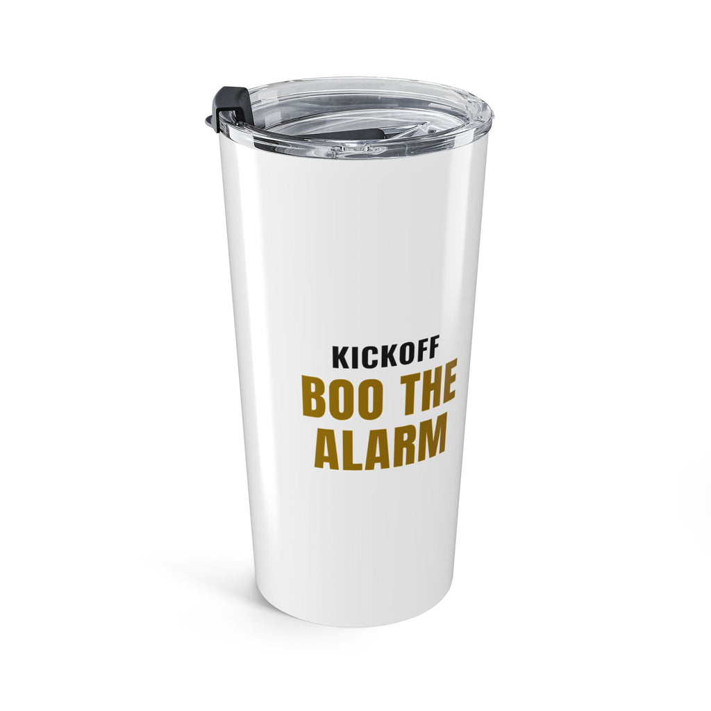 Football Parent Tumbler "Kickoff Boo The Alarm" for Youth Football Parents