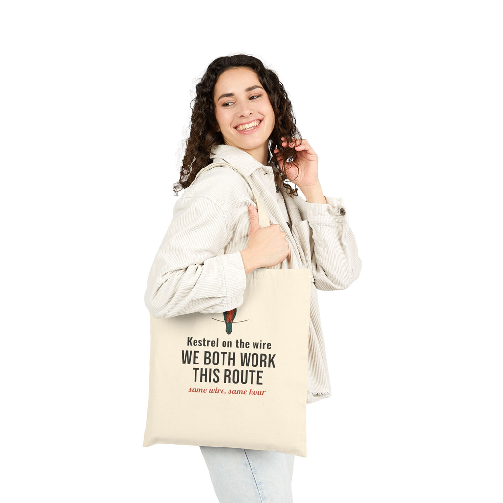 Rural Mail Carrier Tote Bag, "We Both Work This Route" Kestrel Gift