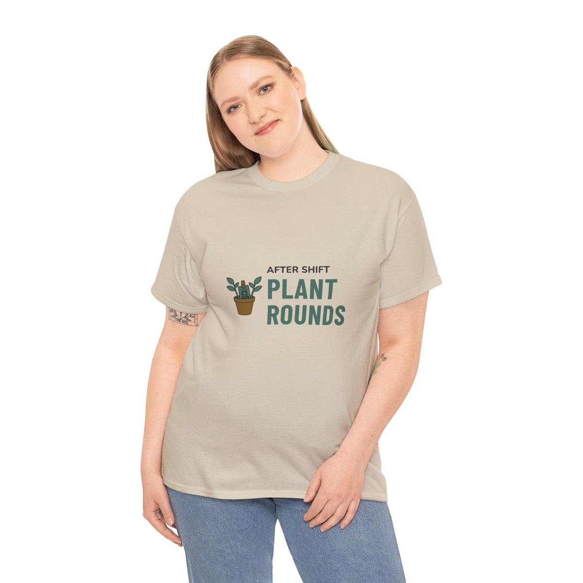 Night Shift Nurse Tee for Nurses With Houseplants "After Shift Plant Rounds"