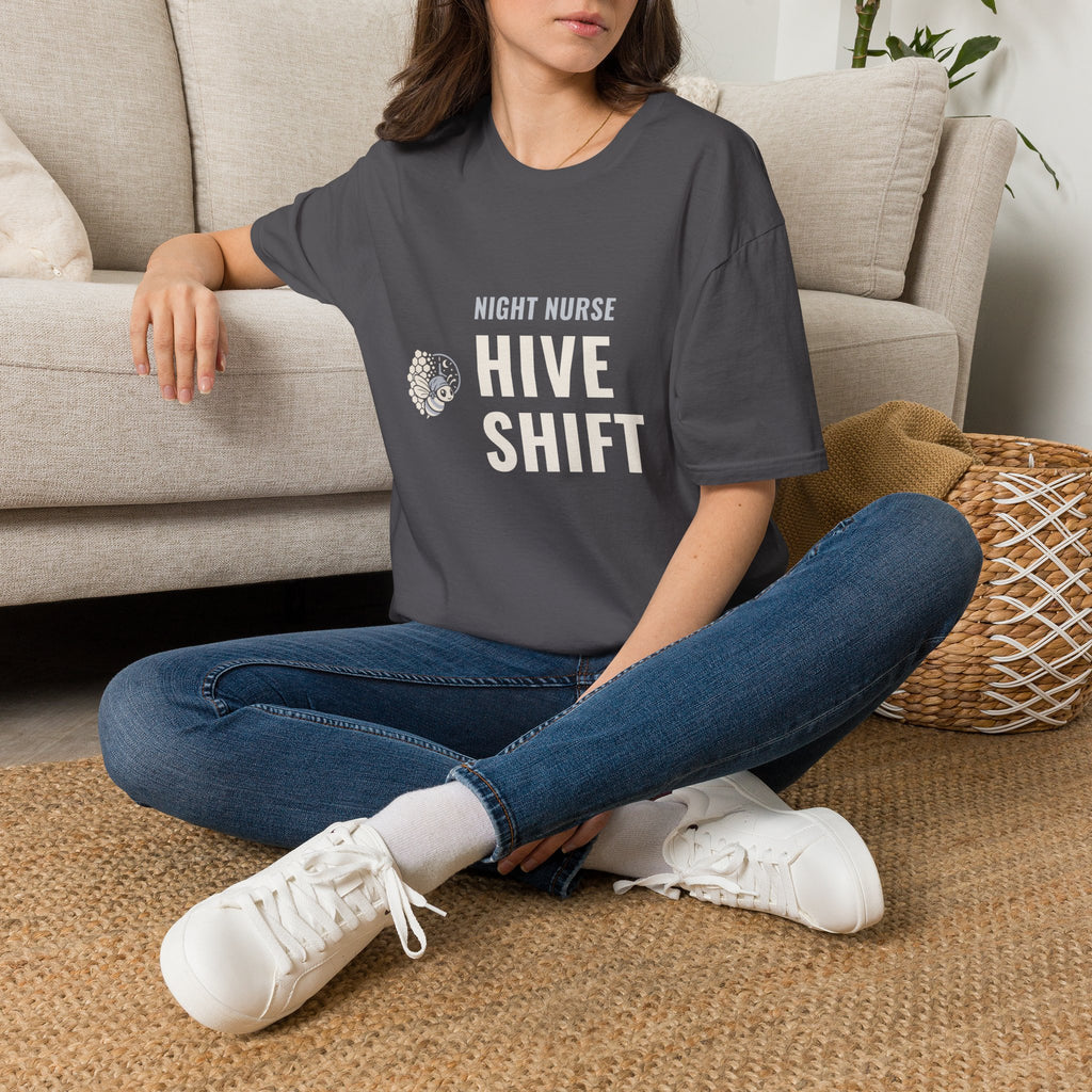 Nurse Beekeeper Shirt “Hive Shift” for Night-Shift Nurses With Backyard Hives