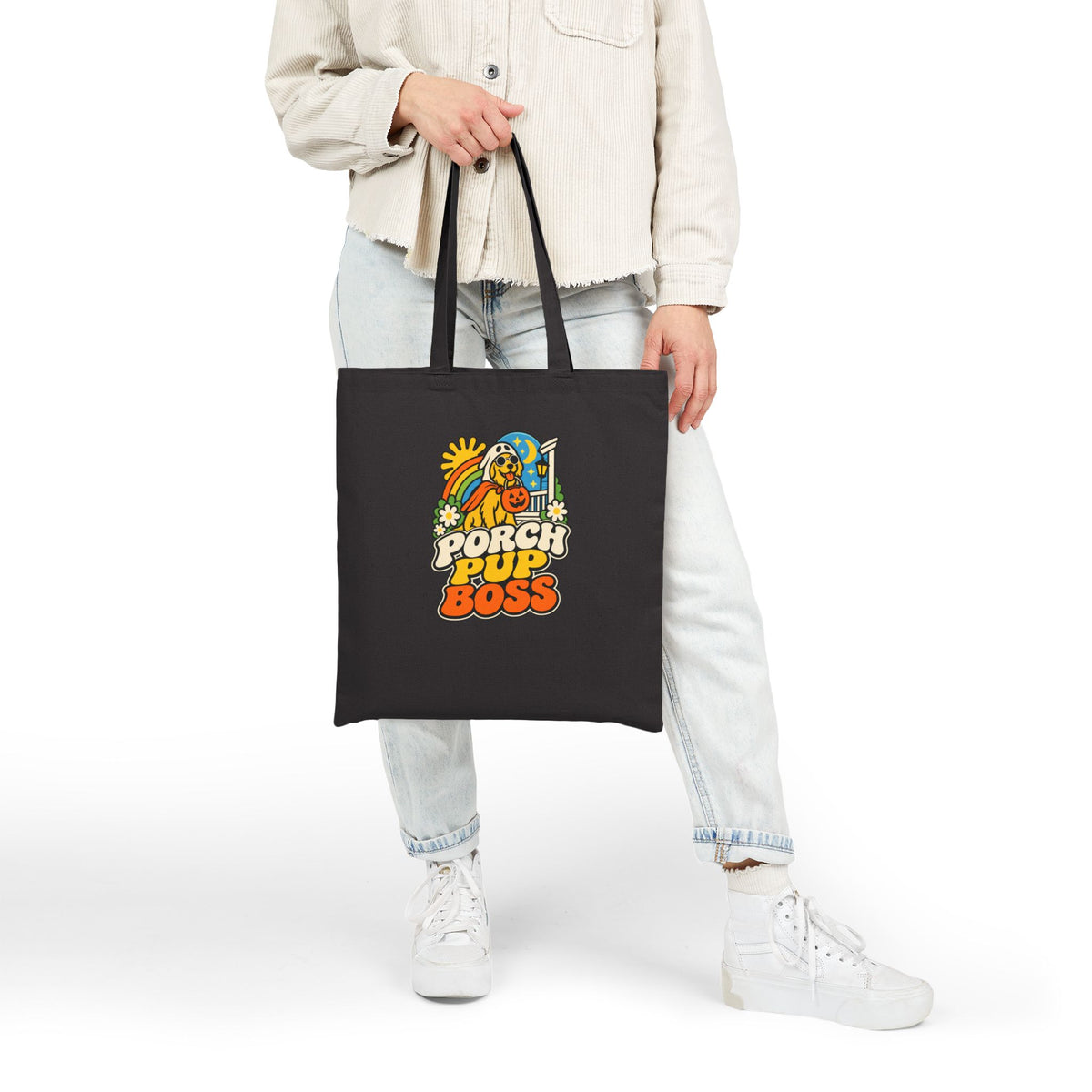 Dog Halloween Tote Bag for Dog-Owning Trick-or-Treat Households