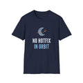 Software Engineer Space Shirt for Software Engineers, “No Hotfix in Orbit”