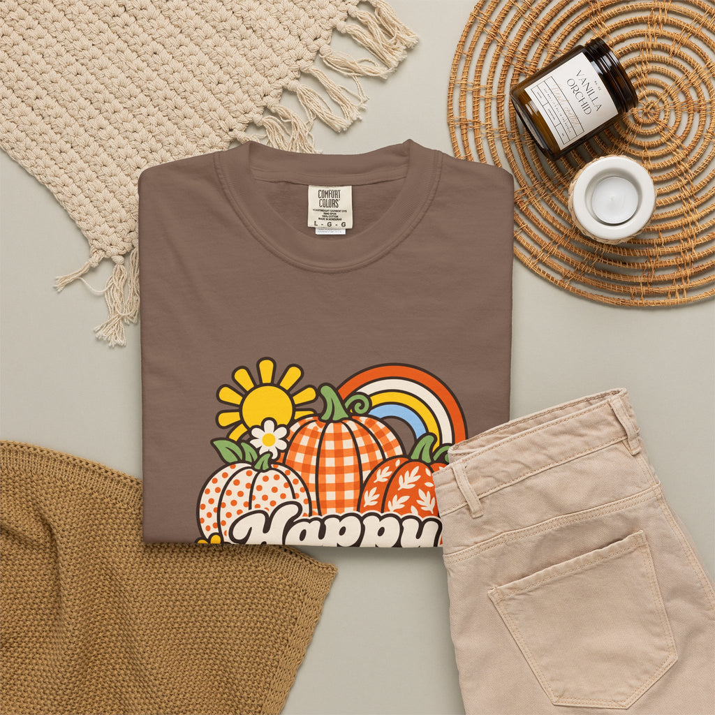 Happy Fall Yall Shirt for Fall Lovers, Patterned Pumpkins
