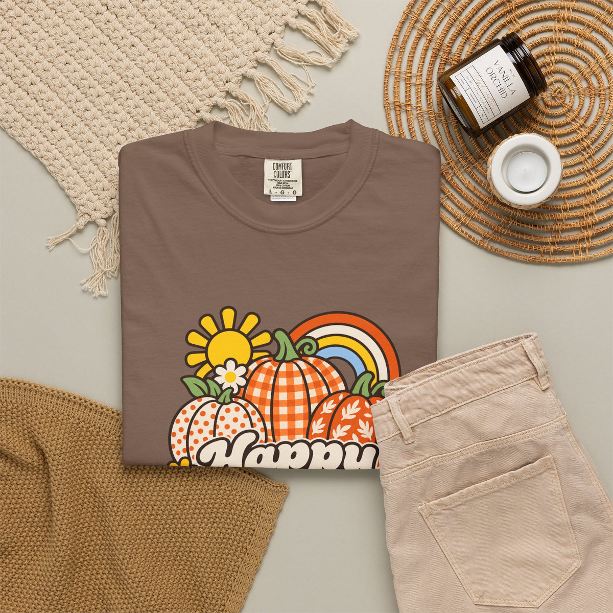 Happy Fall Yall Shirt for Fall Lovers, Patterned Pumpkins