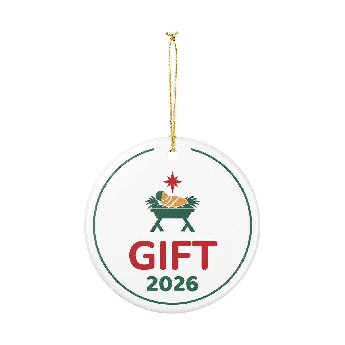 Nativity Ornament Christmas Keepsake for Christian Households, "GIFT" 2026