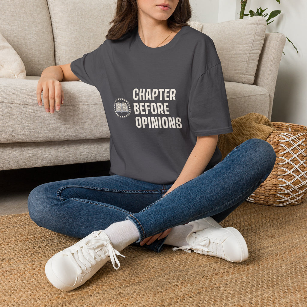 Bible Study Group Shirts for Women, “Chapter Before Opinions” Tee