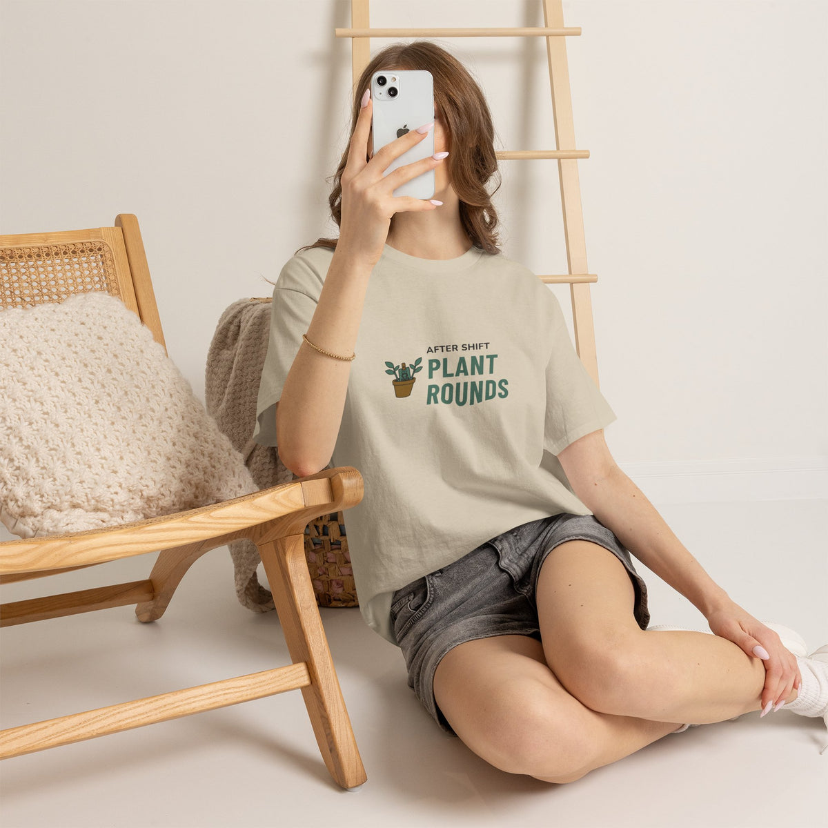 Night Shift Nurse Tee for Nurses With Houseplants "After Shift Plant Rounds"