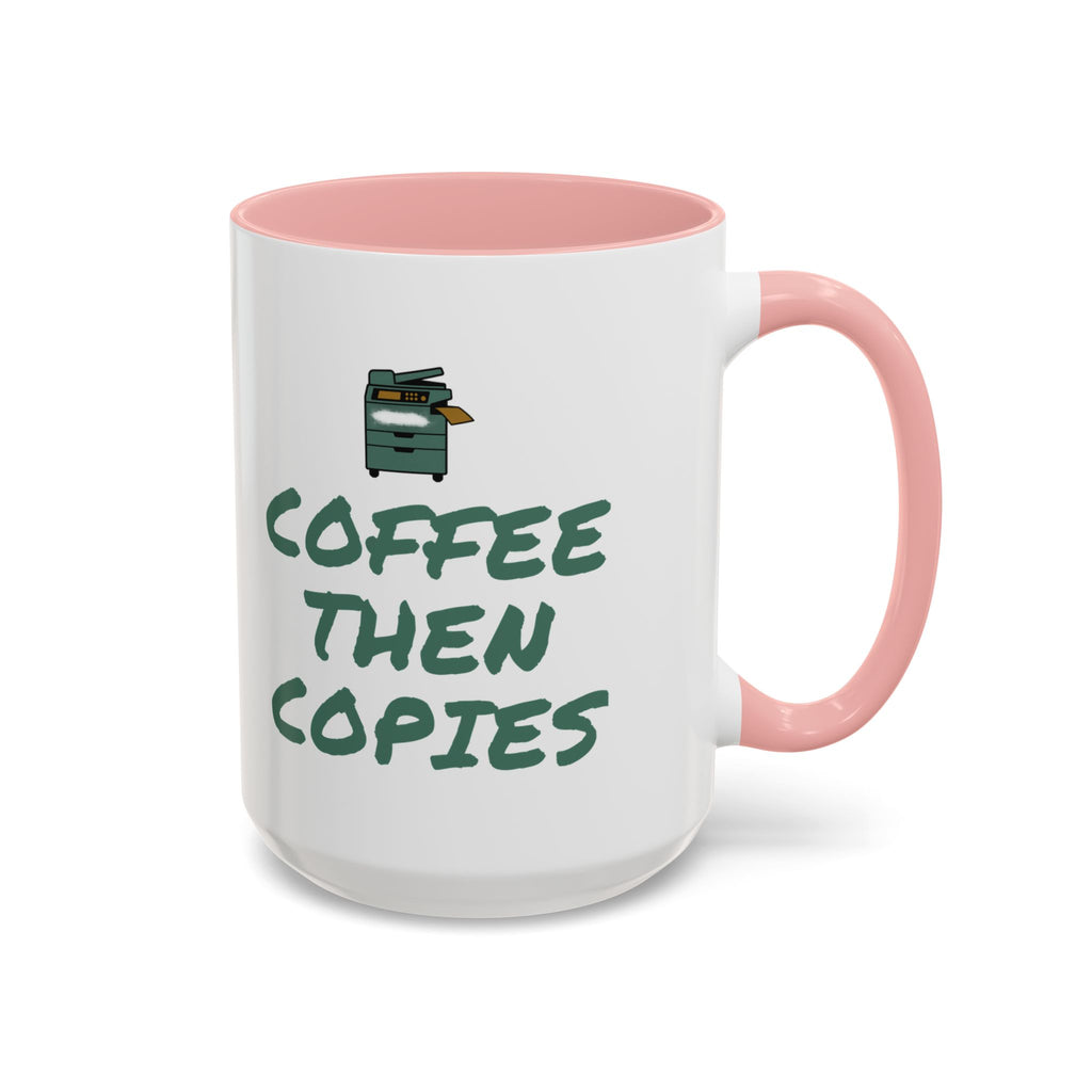 Teacher Coffee Mug for Teachers Before First Bell, “Coffee Then Copies”